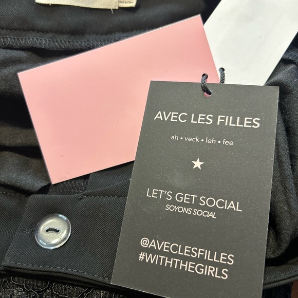 COPY - Avec Les Filles Black High Waist Flare Leg Trousers S Retails for $160. - Picture 5 of 8